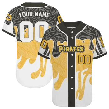 custom pittsburgh pirates pattern drip black white jersey best selling