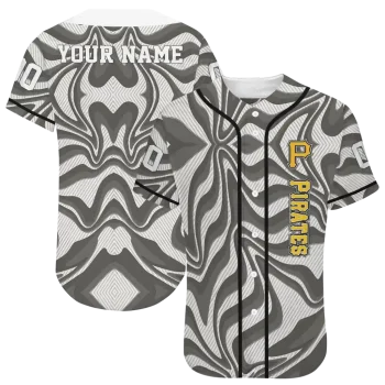 custom pittsburgh pirates psychedelic curves black jersey best selling