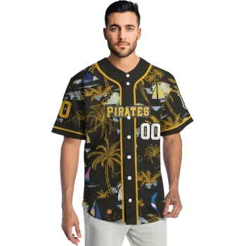 custom pittsburgh pirates sailboat island black jersey fashion forward