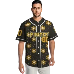 custom pittsburgh pirates snowflake festive black jersey best selling