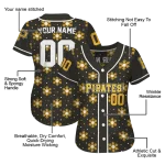 custom pittsburgh pirates snowflake festive black jersey best selling