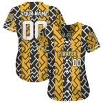 custom pittsburgh pirates squares grid black jersey best selling