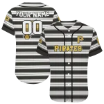 custom pittsburgh pirates stripe layers black white jersey best selling