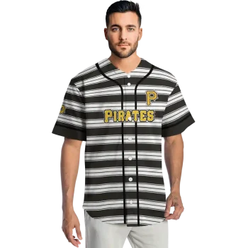 custom pittsburgh pirates stripe layers black white jersey fashion forward