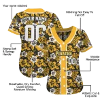 custom pittsburgh pirates tropical hibiscus gold jersey best selling