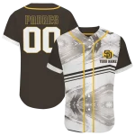 custom san diego padres arrow fade brown white jersey best selling