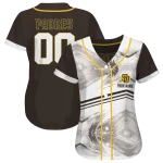 custom san diego padres arrow fade brown white jersey best selling