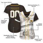 custom san diego padres arrow fade brown white jersey best selling
