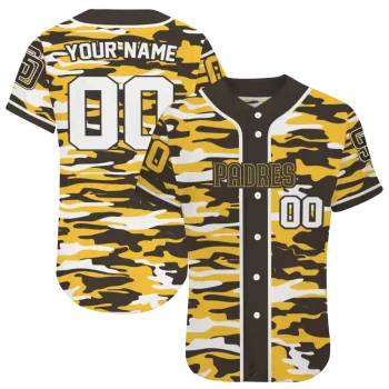 custom san diego padres camo splash brown jersey best selling