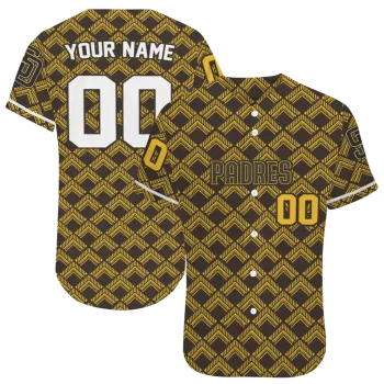 custom san diego padres chevron interlock brown jersey best selling