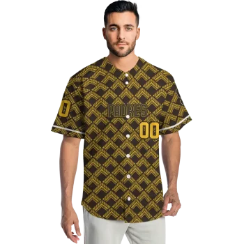 custom san diego padres chevron interlock brown jersey fashion forward