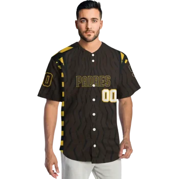 custom san diego padres chevron rhythm brown jersey fashion forward