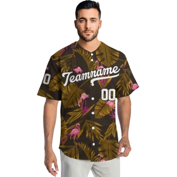 custom san diego padres tropical flamingo brown jersey fashion forward