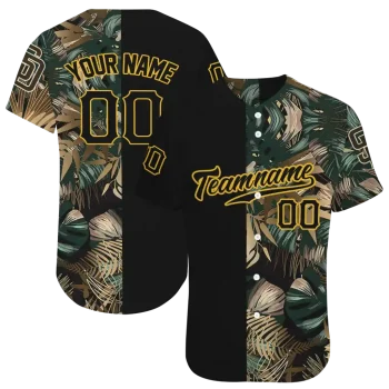 custom san diego padres tropical foliage black jersey best selling