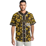 custom san diego padres tropical hibiscus seashells brown jersey best selling