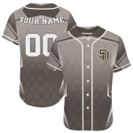custom san diego padres wavy flow brown jersey best selling