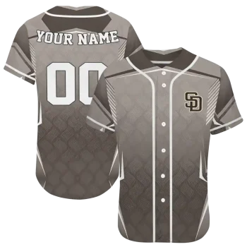 custom san diego padres wavy flow brown jersey best selling