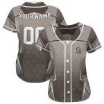custom san diego padres wavy flow brown jersey best selling