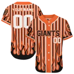 custom san francisco giants blazing stripes orange jersey best selling