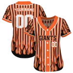 custom san francisco giants blazing stripes orange jersey best selling