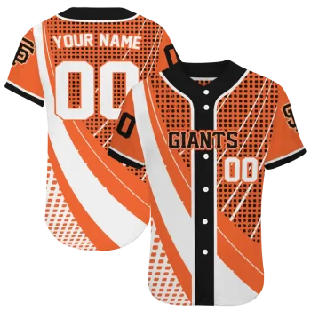 custom san francisco giants curved stripes orange white jersey best selling