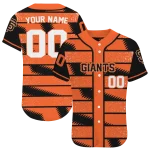 custom san francisco giants edgy stripes orange jersey best selling