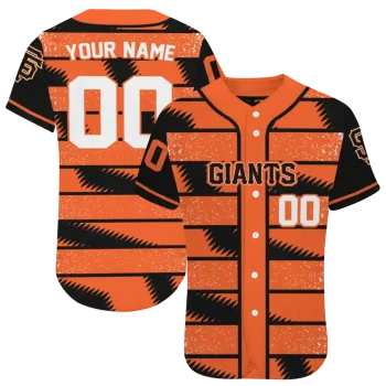 custom san francisco giants edgy stripes orange jersey best selling