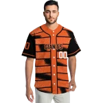 custom san francisco giants edgy stripes orange jersey best selling