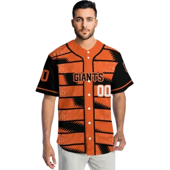 custom san francisco giants edgy stripes orange jersey fashion forward