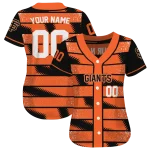 custom san francisco giants edgy stripes orange jersey best selling