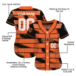 custom san francisco giants edgy stripes orange jersey best selling
