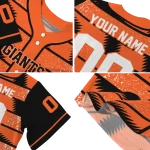 custom san francisco giants edgy stripes orange jersey best selling