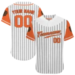 custom san francisco giants pinstripe orange white jersey best selling