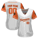 custom san francisco giants pinstripe orange white jersey best selling