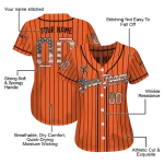 custom san francisco giants vertical stripes orange jersey best selling