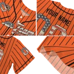 custom san francisco giants vertical stripes orange jersey best selling