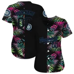 custom seattle mariners palm leaf black jersey best selling