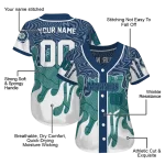 custom seattle mariners pattern drip navy blue white jersey best selling