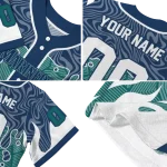 custom seattle mariners pattern drip navy blue white jersey best selling