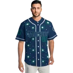 custom seattle mariners snowflake festive navy blue jersey best selling