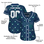 custom seattle mariners snowflake festive navy blue jersey best selling