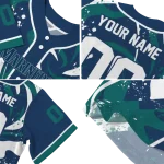 custom seattle mariners splash swirl navy blue jersey best selling