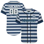 custom seattle mariners stripe layers navy blue white jersey best selling