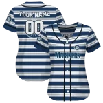 custom seattle mariners stripe layers navy blue white jersey best selling
