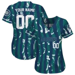 custom seattle mariners stripe paint navy blue jersey best selling