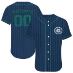 custom seattle mariners stripe pattern navy blue jersey best selling
