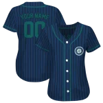 custom seattle mariners stripe pattern navy blue jersey best selling