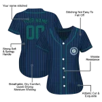 custom seattle mariners stripe pattern navy blue jersey best selling