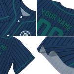 custom seattle mariners stripe pattern navy blue jersey best selling