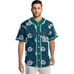 custom seattle mariners tropical hibiscus green jersey best selling
